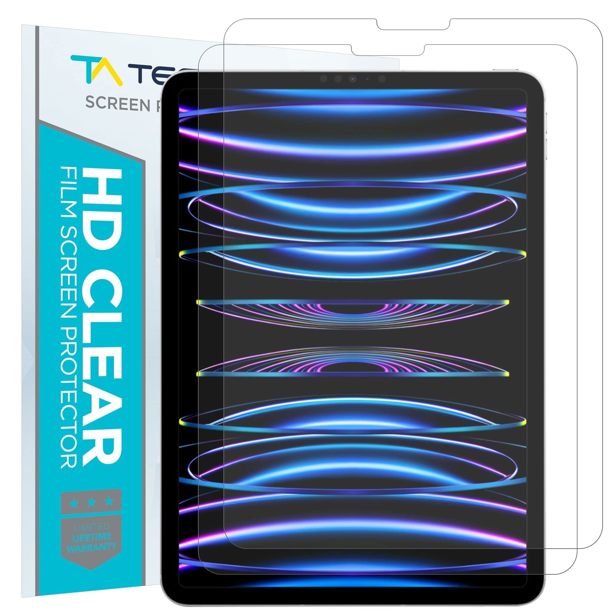 TECHGEAR 2 Pack Protection Ecran pour iPad 10.2 2021/2020 / 2019 - Film de  Protection d'Écran Anti Reflet Mat avec Chiffon et Carte d'Application 