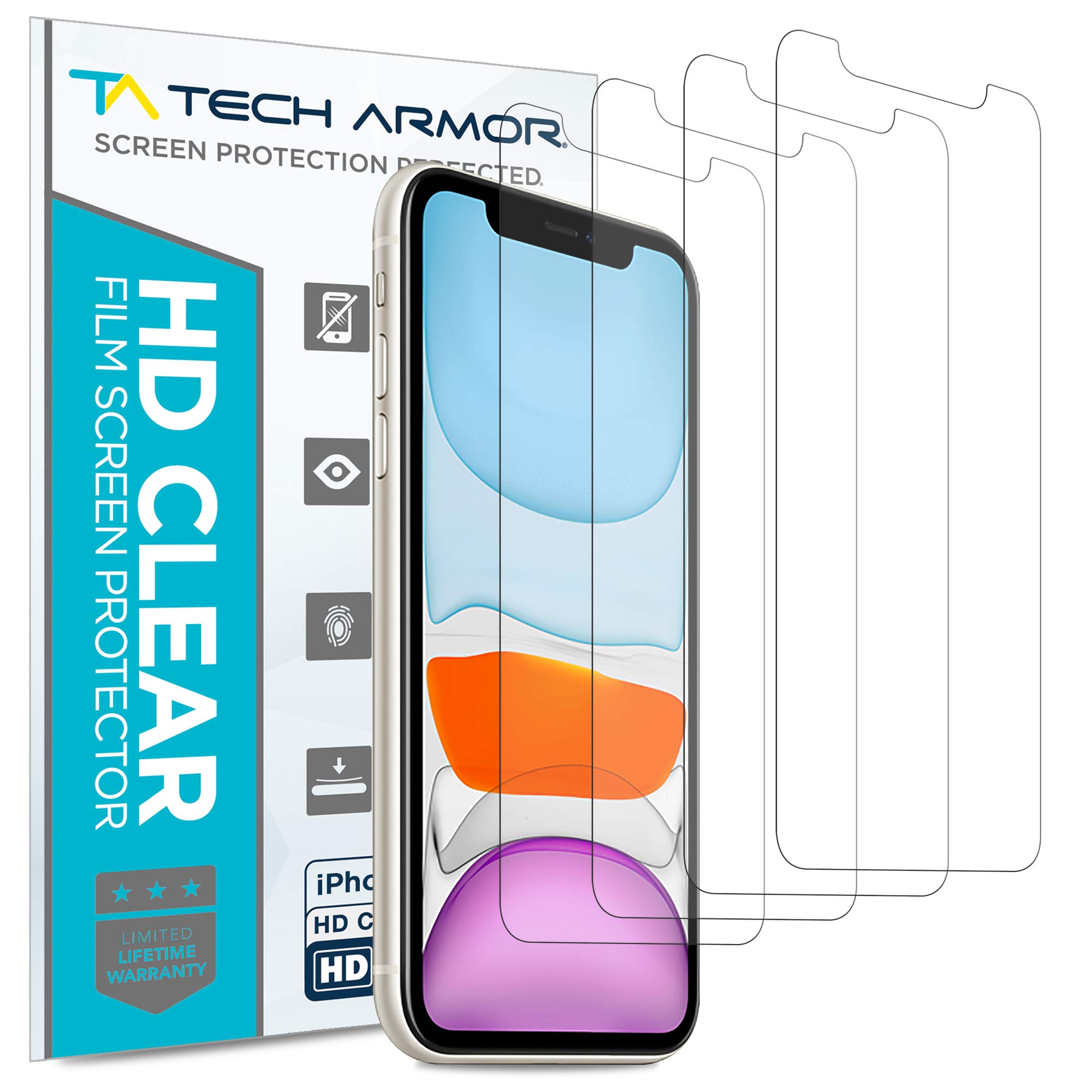 Apple iPhone Xr HD Clear Film Screen Protector (4-Pack) Lifetime