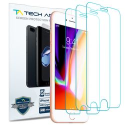 iPhone 8 Plus 2-Pack iPhone 7 Plus Tech Armor Ballistic Glass Screen Protector for Apple iPhone 6 Plus/6s Plus 