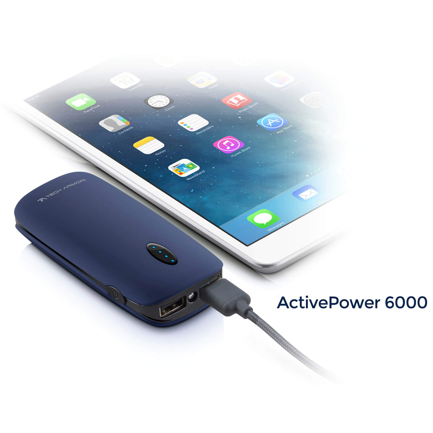 Tech Armor Batería Portátil de 3.000 mAh - PW-PB-1AP3000-BLU